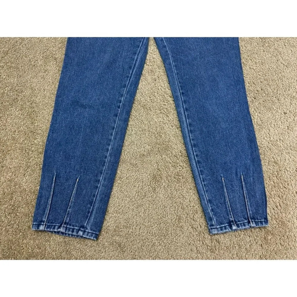 VINTAGE GINTANO Womens Denim Jeans Blue High-Rise Mom Retro Pleats Sz 16 30x30 - Picture 4 of 11